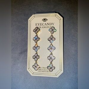 BNWT Eye Candy Los Angeles Gold and Silver Floral Earrings $50